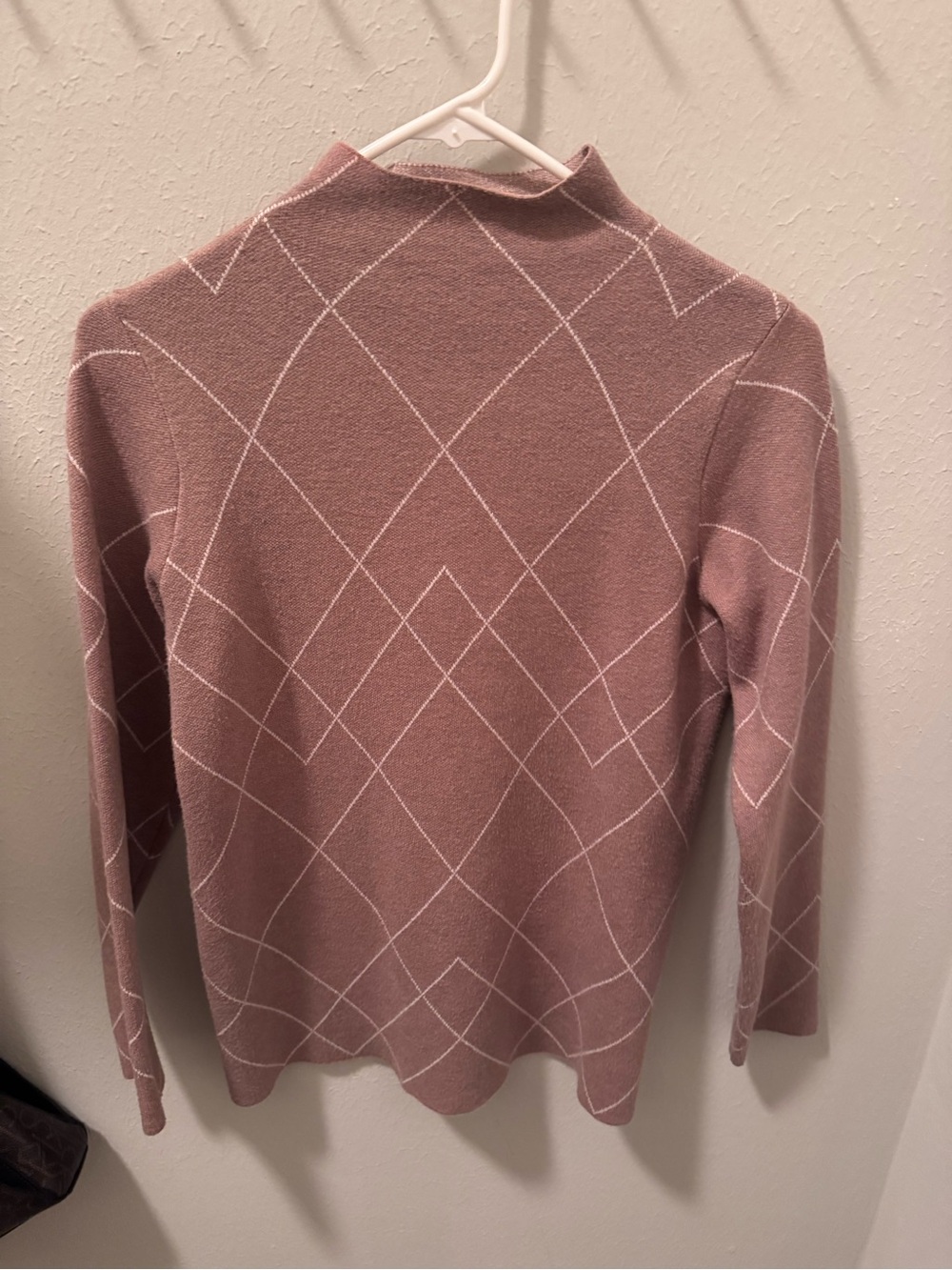 Tahari Women's Argyle Mock Neck Sweater